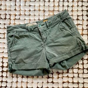 Anthropologie Pilcro & the Letterpress green short